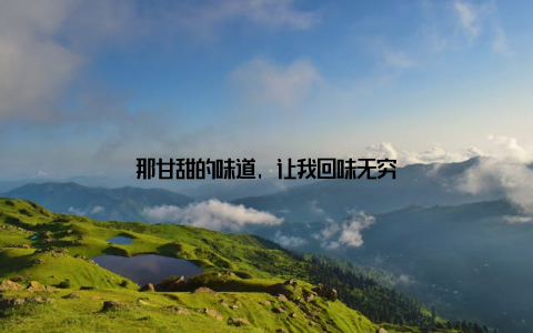 那甘甜的味道, 让我回味无穷