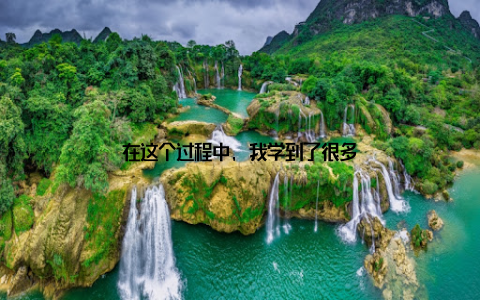 在这个过程中, 我学到了很多