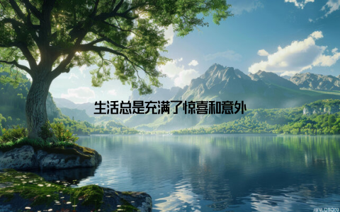 生活总是充满了惊喜和意外